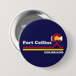 Badge Rond 7,6 Cm Vintage Fort Collins Colorado