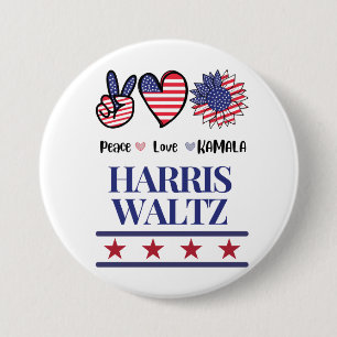 Badge Rond 7,6 Cm Vintage Harris et Walz T-Shirt pour les élections