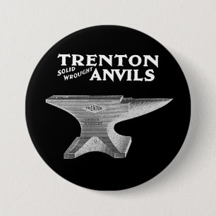 Badge Rond 7,6 Cm Vintage Trenton Anvil Blacksmier