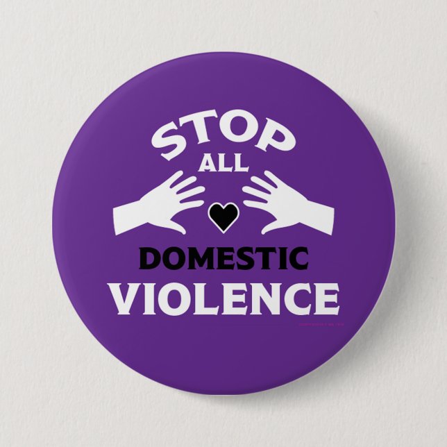 Badge Rond 7,6 Cm Violence domestique (Devant)