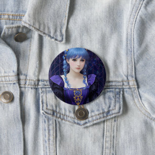 Badge Rond 7,6 Cm Violet la fille mignonne de l'Académie Sombre Fant