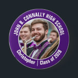 Badge Rond 7,6 Cm Violet Marching Band Photo High School Spirit<br><div class="desc">Ce cool customisé au lycée marching band photo comporte une typographie blanche du nom de votre équipe et du joueur sur un bouton violet. Personnalisez avec la photo de votre élève et l'année de classe comme un parent fier. Un père et une mère peuvent porter ces boutons à la compétition...</div>