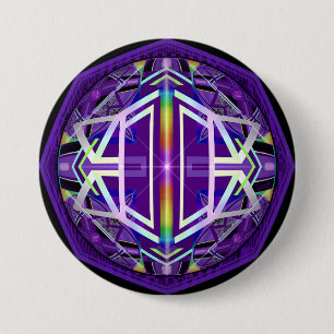 Badge Rond 7,6 Cm Violet W3