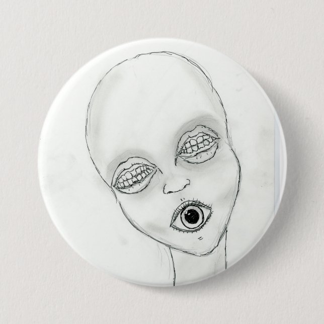 Badge Rond 7,6 Cm Visage doux (Devant)