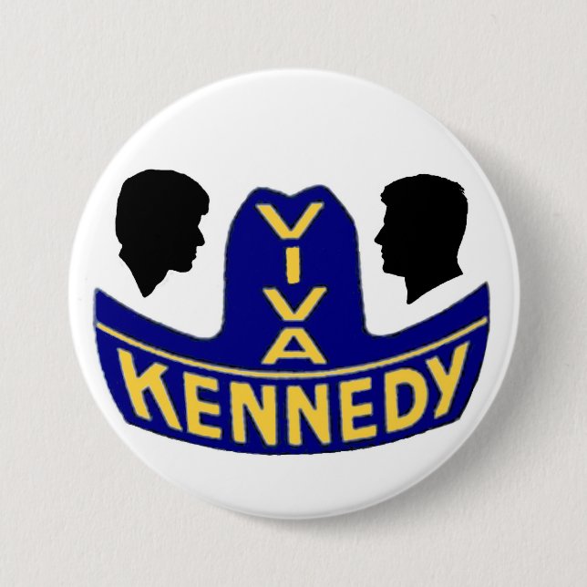 Badge Rond 7,6 Cm Viva Kennedy (Devant)