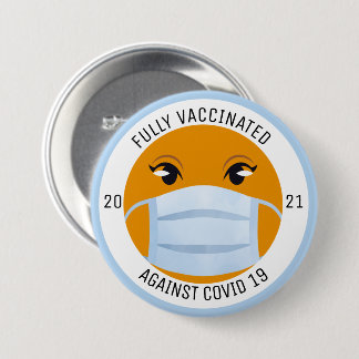 Badge Rond 7,6 Cm Vive vaccinée 19 Inoculation du virus de la Corona