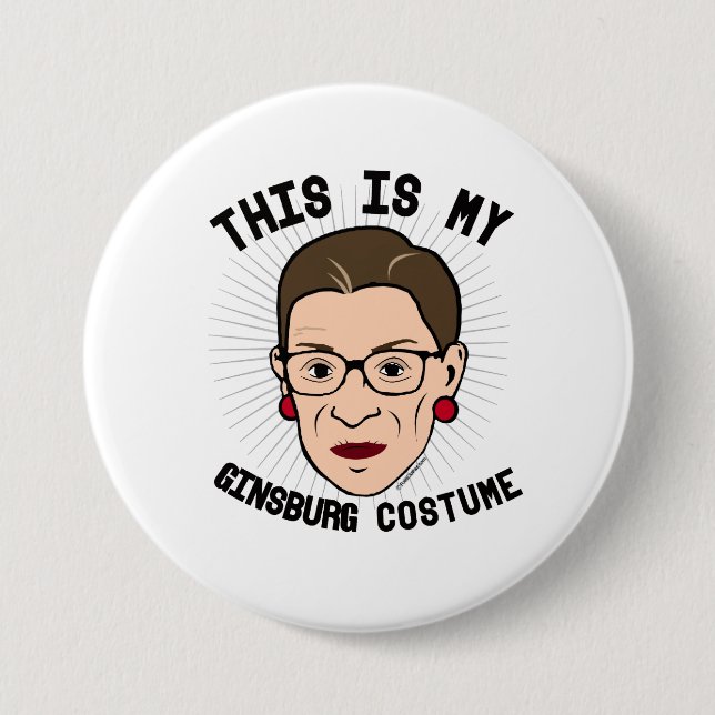 Badge Rond 7,6 Cm Voici mon costume Ruth Bader Ginsburg — Élection (Devant)