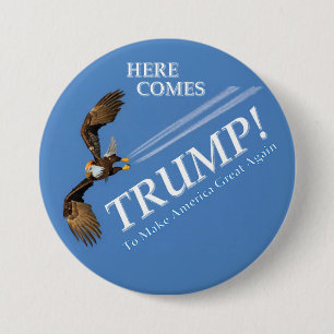 Badge Rond 7,6 Cm Voilà Trump !