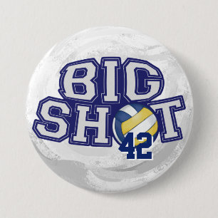 Badge Rond 7,6 Cm Volley-ball Big Shot