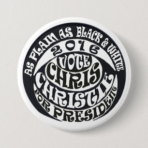 Badge Rond 7,6 Cm Vote Chris Christie pour le président