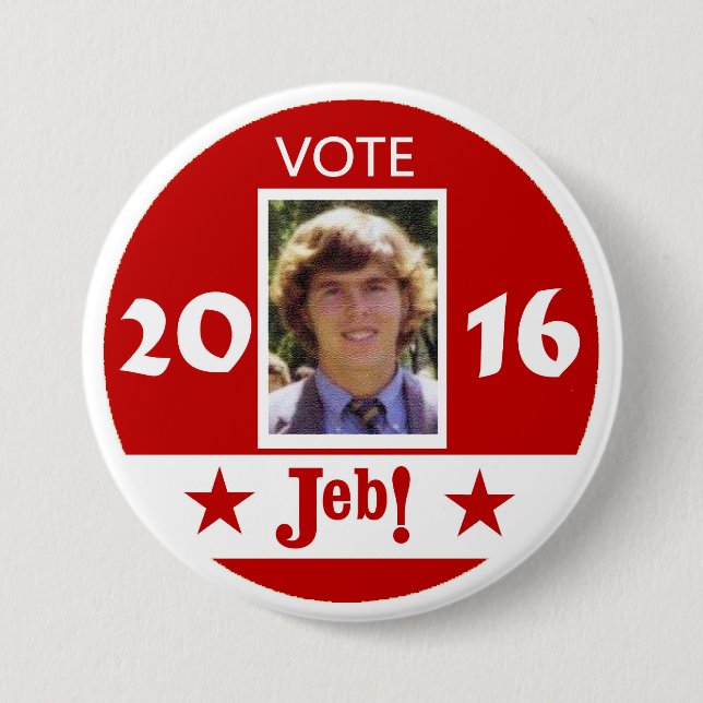 Badge Rond 7,6 Cm Vote Jeb 2016 (Devant)