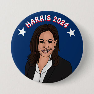 Badge Rond 7,6 Cm Vote pour Kamala Harris 2024