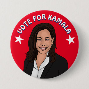 Badge Rond 7,6 Cm Vote pour Kamala Harris 2024