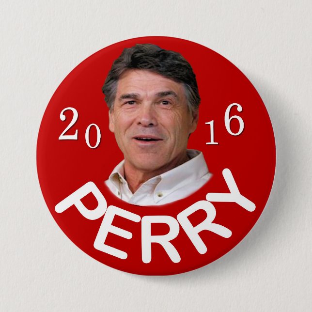 Badge Rond 7,6 Cm Vote Rick Perry 2016 (Devant)