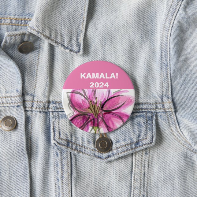 Badge Rond 7,6 Cm VOTEZ ! Kamala 2024 (En situation)