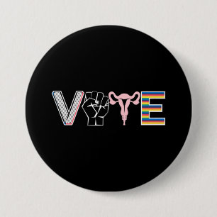 Badge Rond 7,6 Cm Votez Livres Interdits Droits Reproductifs BLM LGB