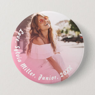 Badge Rond 7,6 Cm Votre photo Bouton photo de l'école personnalisé
