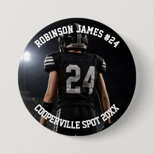 Badge Rond 7,6 Cm Votre photo de sport, photo d'équipe personnalisée