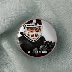 Badge Rond 7,6 Cm Votre photo personnalisée de football ou de votre 