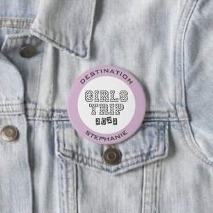 Badge Rond 7,6 Cm Voyage Filles 2022 Week-end de Vacances Filles Per