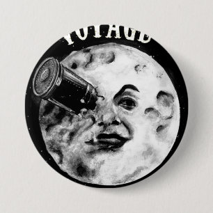 Badge Rond 7,6 Cm Voyage sur la Lune (Le Voyage dans la Lune)