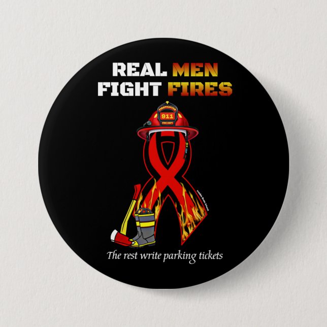 BADGE ROND 7,6 CM VRAIS HOMMES COMBATTANTS (Devant)