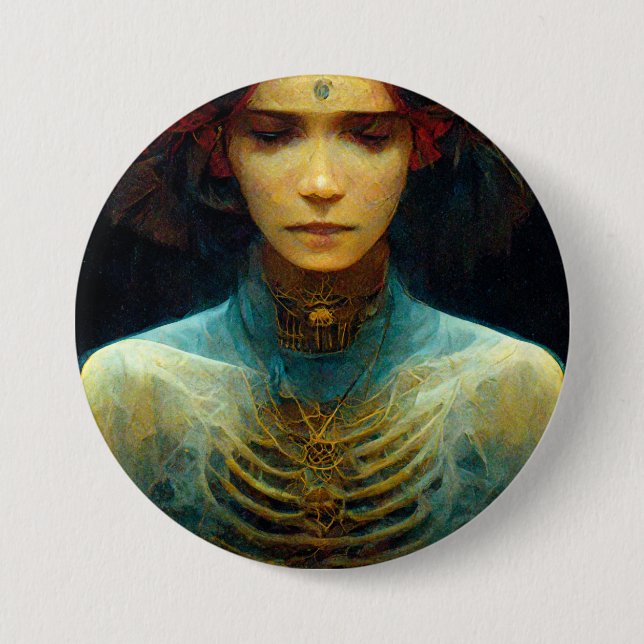 Badge Rond 7,6 Cm Vue interne Imaginaire Sci-Fi (Devant)