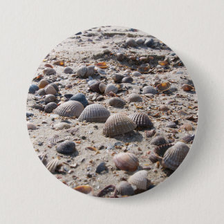 Badge Rond 7,6 Cm Vue mer - coquillages