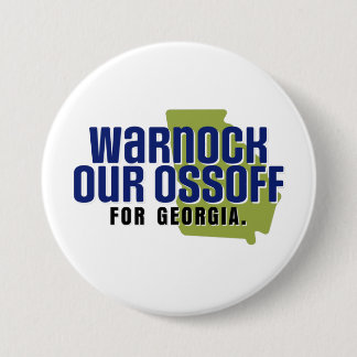 Badge Rond 7,6 Cm Warnock Notre Ossoff