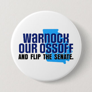 Badge Rond 7,6 Cm Warnock Notre Ossoff