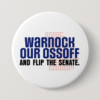 Badge Rond 7,6 Cm Warnock Notre Ossoff