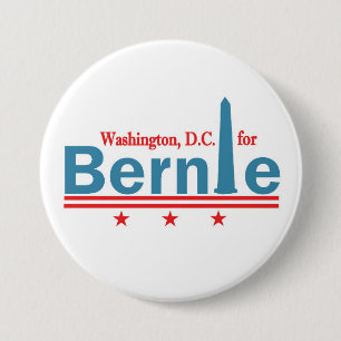 Badge Rond 7,6 Cm Washingon, C.C pour Bernie