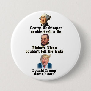 Badge Rond 7,6 Cm Washington, Nixon et Trump