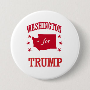 BADGE ROND 7,6 CM WASHINGTON POUR DONALD TRUMP