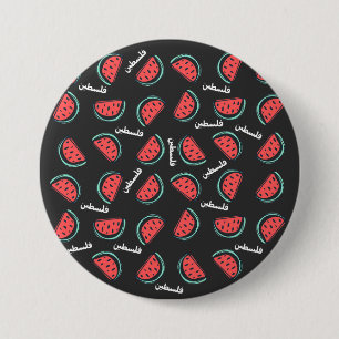 Badge Rond 7,6 Cm Watermelon Free Palestine Palestinien Falasteen