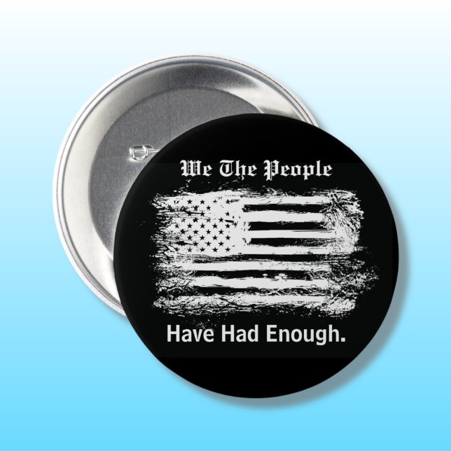 Badge Rond 7,6 Cm We The People Distressed Flag (Créateur téléchargé)