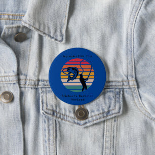 Badge Rond 7,6 Cm Week-end de célibataire pêche personnalisé