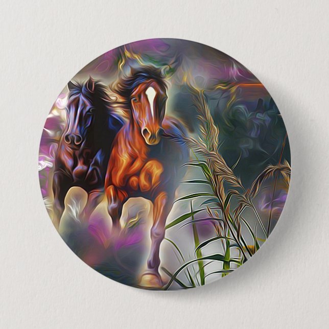 Badge Rond 7,6 Cm Wild gallop (Devant)