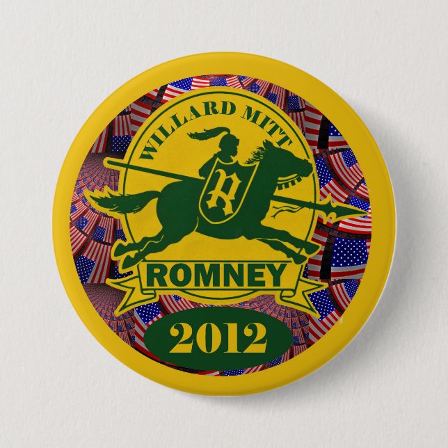 Badge Rond 7,6 Cm Willard Mitt Romney 2012 (Devant)