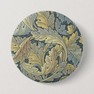 Badge Rond 7,6 Cm William Morris Acanthus Leaves