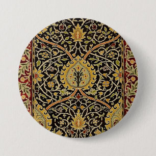 Badge Rond 7,6 Cm William Morris Classique Tapis Art Design d'impres