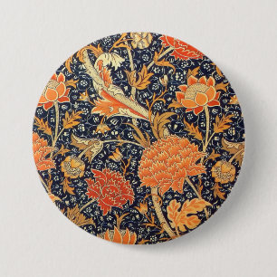 Badge Rond 7,6 Cm William Morris Cray Floral Art Nouveau Motif