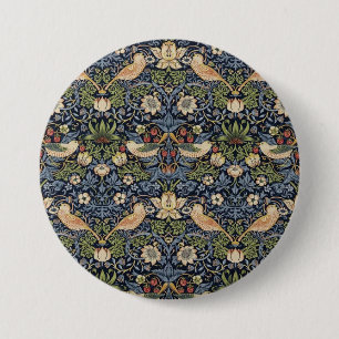 Badge Rond 7,6 Cm William Morris Strawberry Thief