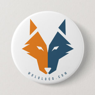Badge Rond 7,6 Cm Wolf Loescher - Button