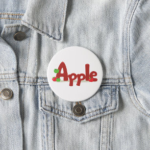 Badge Rond 7,6 Cm Word Apple