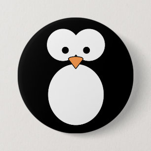 Badge Rond 7,6 Cm Yeux de pingouin