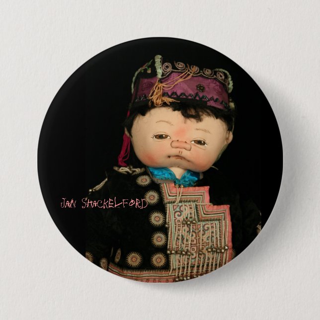 Badge Rond 7,6 Cm YING de bouton de bébé de janv. Shackelford (Devant)