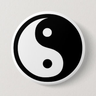 Badge Rond 7,6 Cm Ying Yang