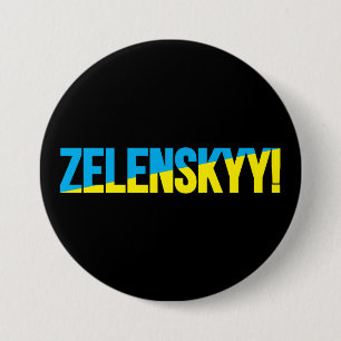 BADGE ROND 7,6 CM ZELENSKYY ! MAGNET DE VOITURE DE BÂTIMENT