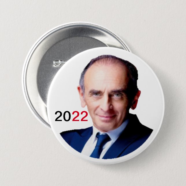 Badge rond 7.6 cm Zemmour 2022 (Devant & derrière)